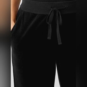 Eileen Fisher Cozy Velour Knit Jogger Pant In Black Size 3X